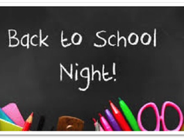 Save the Date: Back to School Night on 10/5