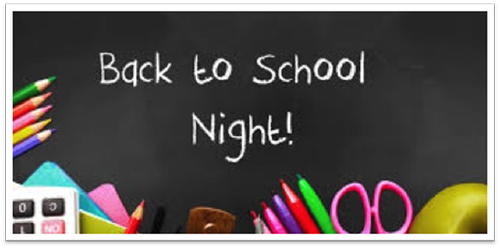 Save the Date: Back to School Night on 10/5